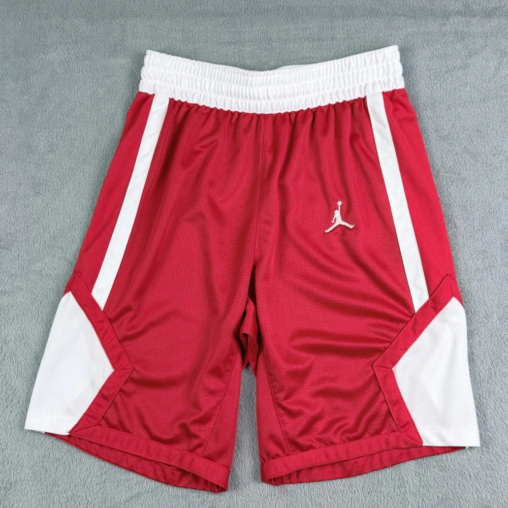 Nike Jordan Dri-FIT Basketball Shorts Red White AR4321-658 Mens XS